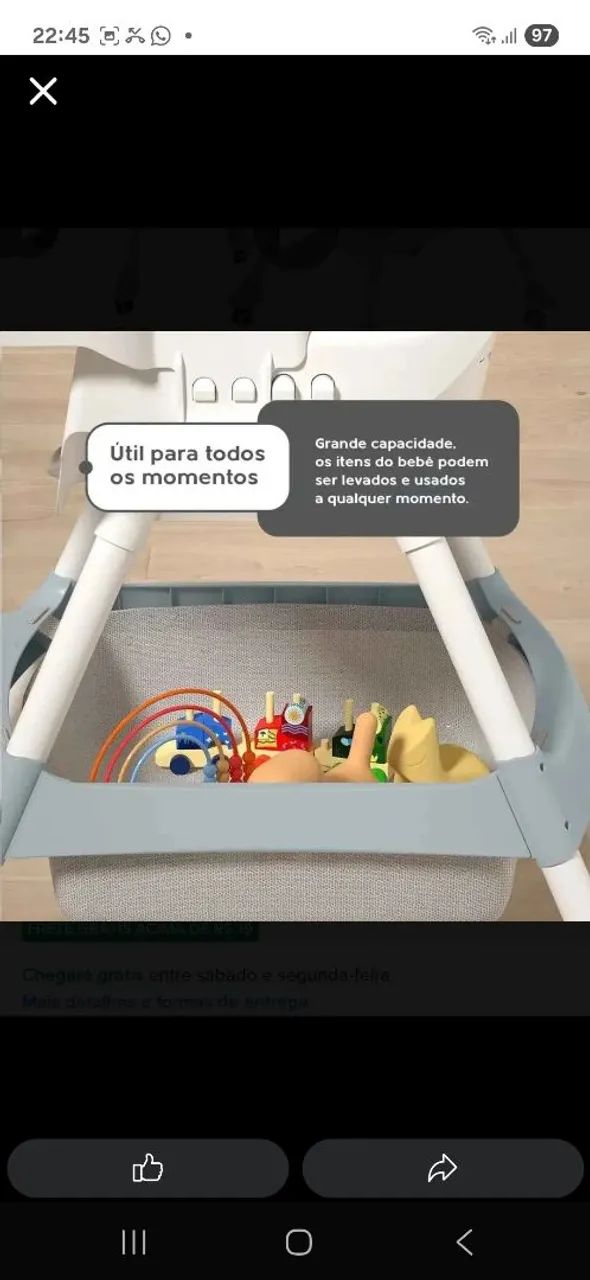 Cadeirão de alimentação R$130,00 - Foto 3