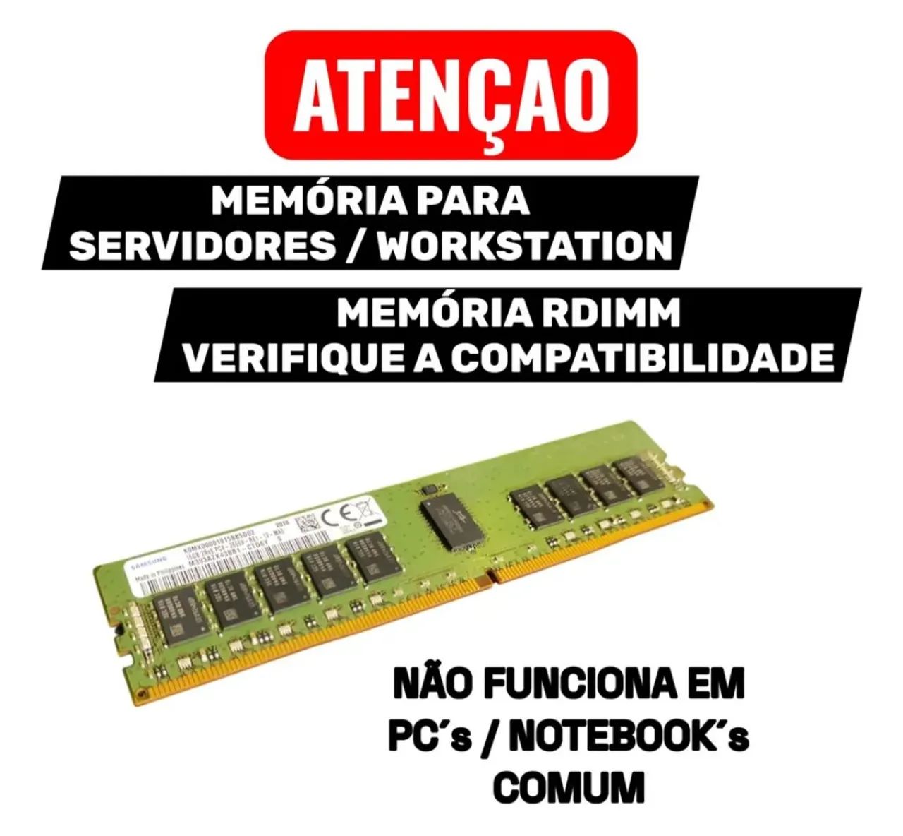 Memória RAM DDR4 16GB Ecc RDIMM - Foto 3
