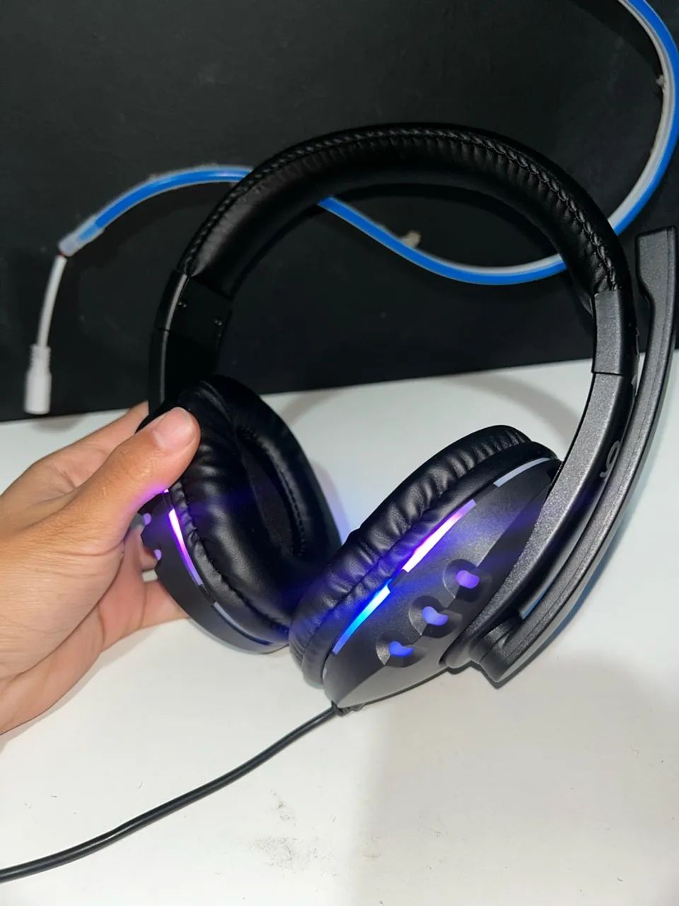 HEADSET GAMER LED RGB COM MICROFONE