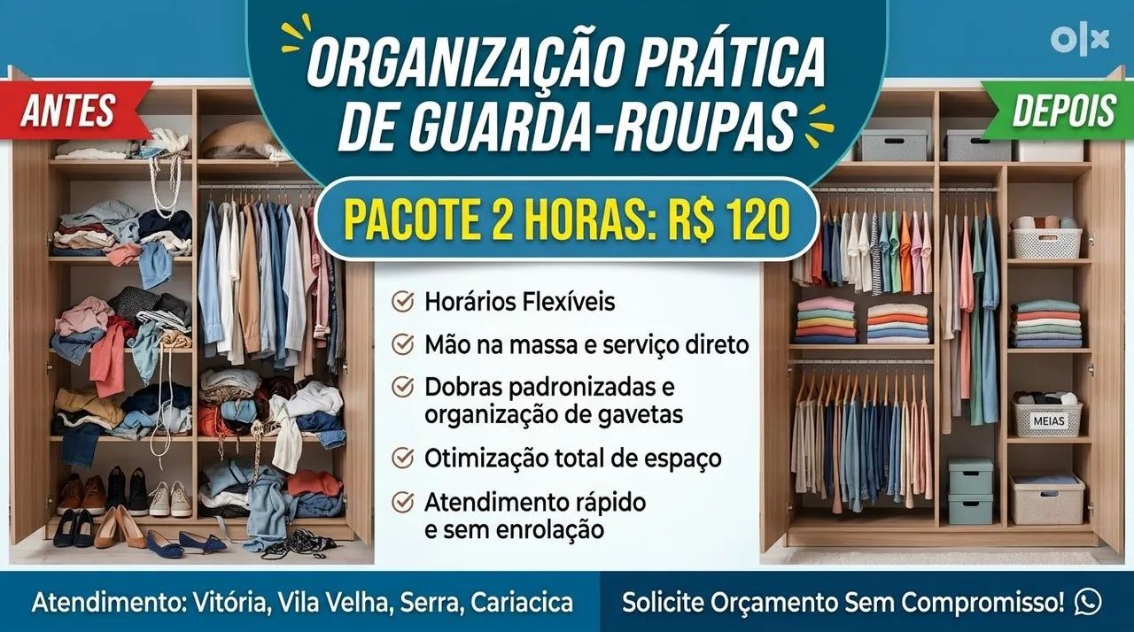 Organizo o seu guarda Roupa