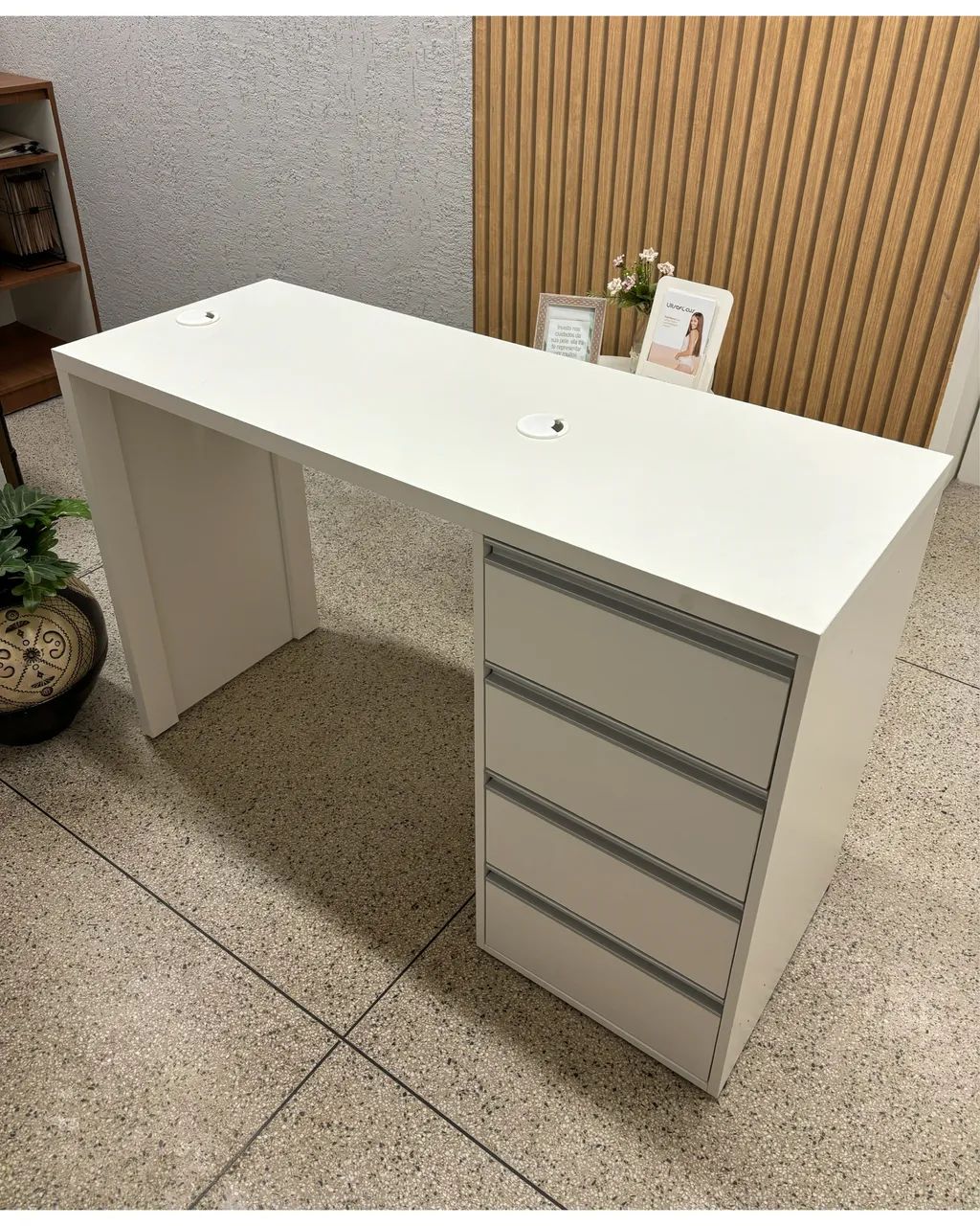 Mesa Nail em MDF Branco - Foto 2
