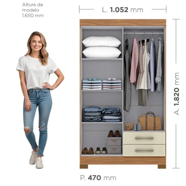 Guarda Roupa 4 Portas Para Solteiro - Foto 4