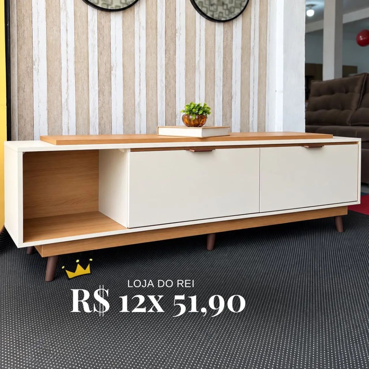 PROMOÇÃO URGENTE - Rack Poliana para TVS de até 60 Polegadas 100% MDF - Foto 2