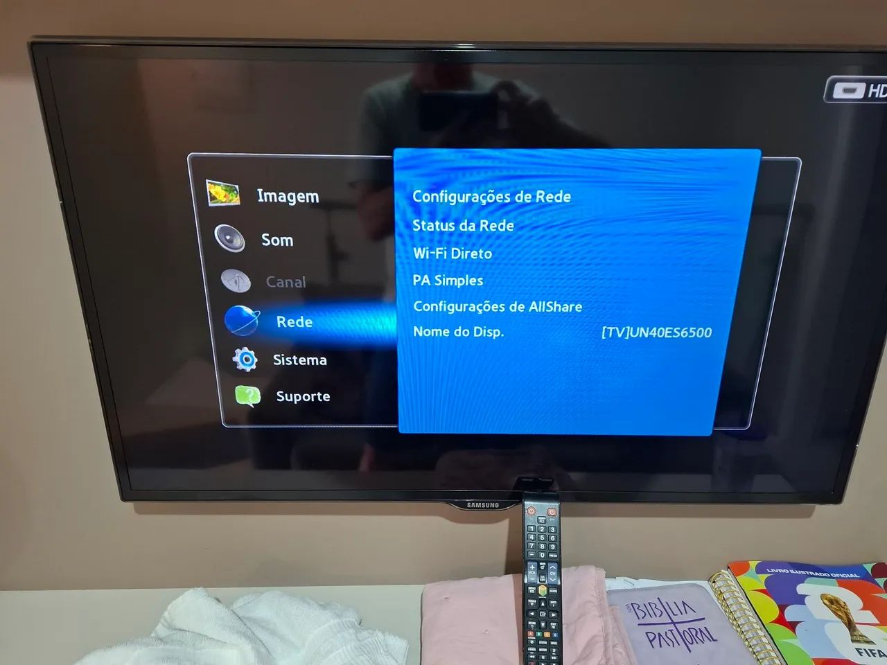 TV Samsung 40 polegadas modelo UN40ES6500