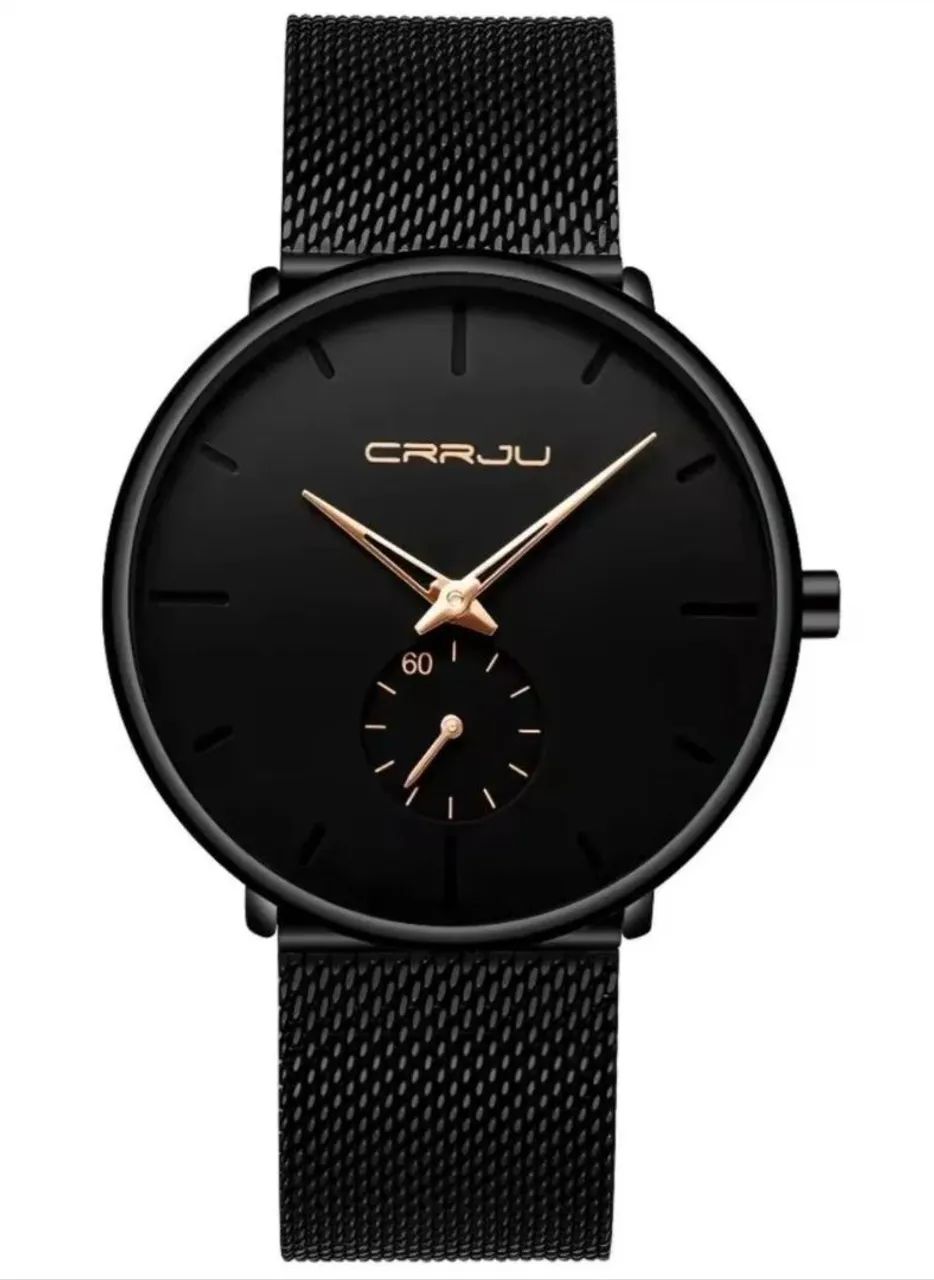 Relógio Black com detalhes Rose Gold