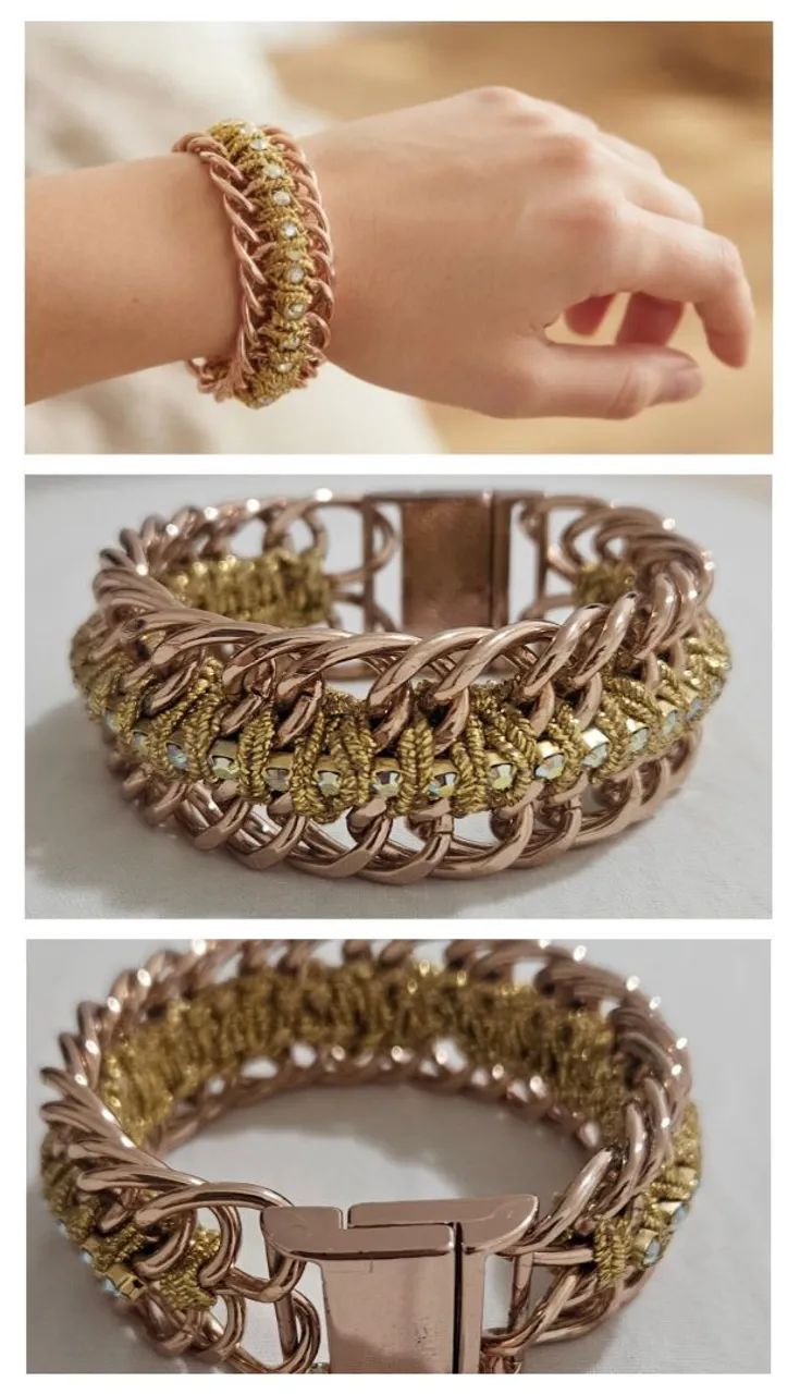 Pulseira feita artesanalmente/Fecho de ímã 