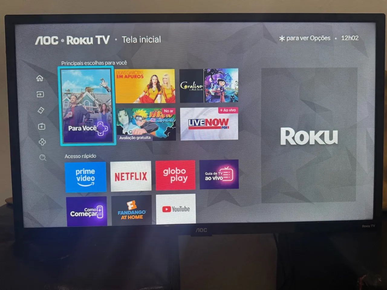 Smart Tv AOC Roku 32 polegadas  - Foto 3