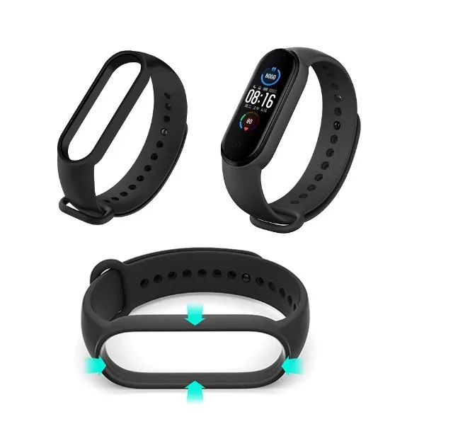 Pulseira Preta Avulsa para Xiaomi Mi Band 5 e 6