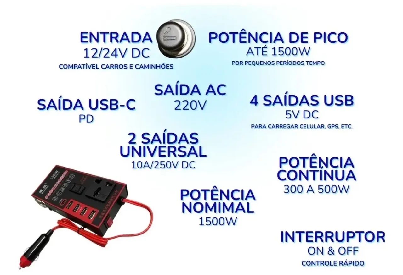 Conversor inversor 110v - Foto 3