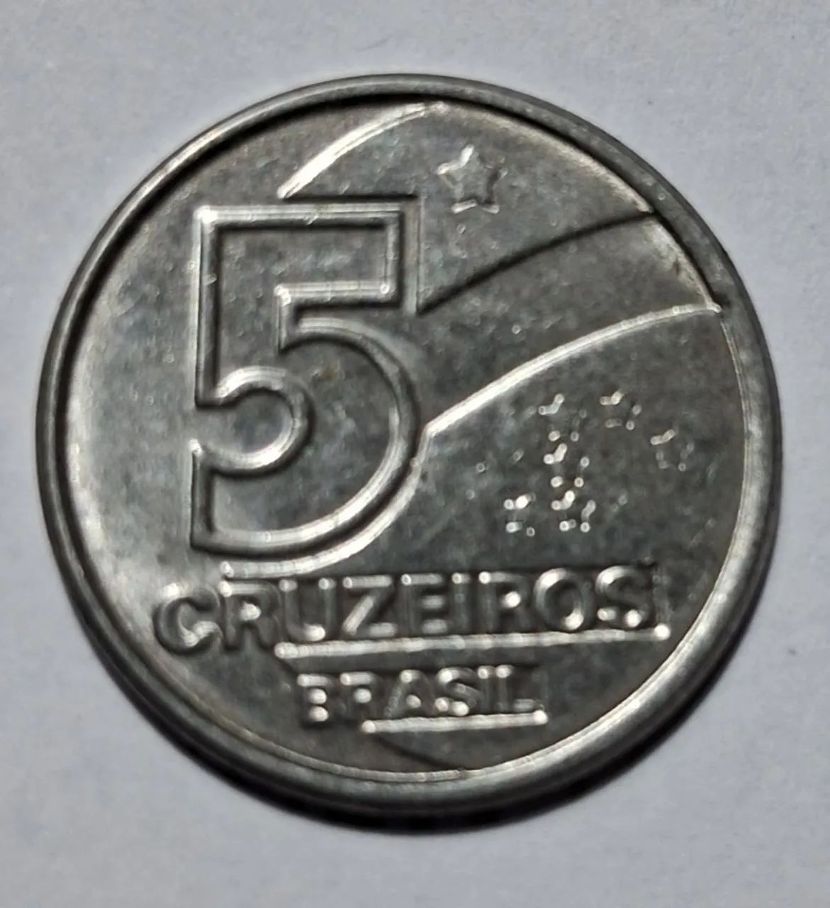Moeda Brasileira de Cinco Cruzeiros - 1991