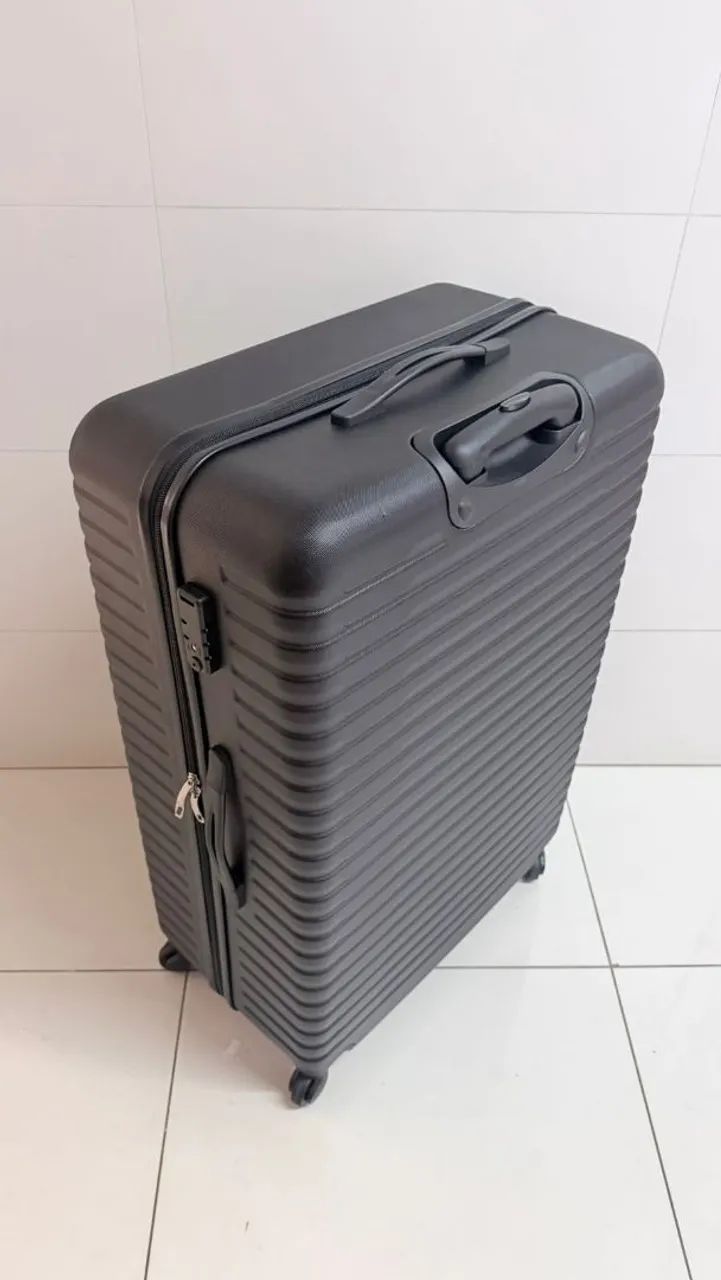 Mala de Viagem Grande Rígida ABS - Preta - Foto 3
