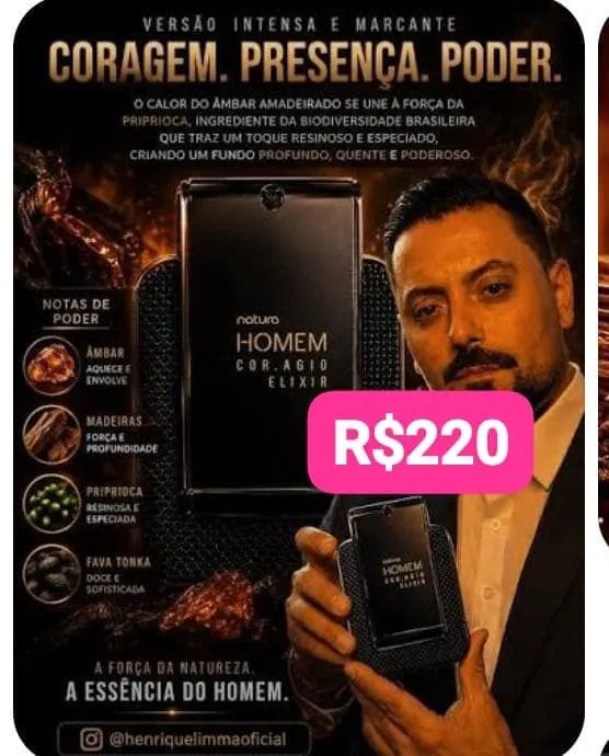 Eau parfum homem Coragio elixir 