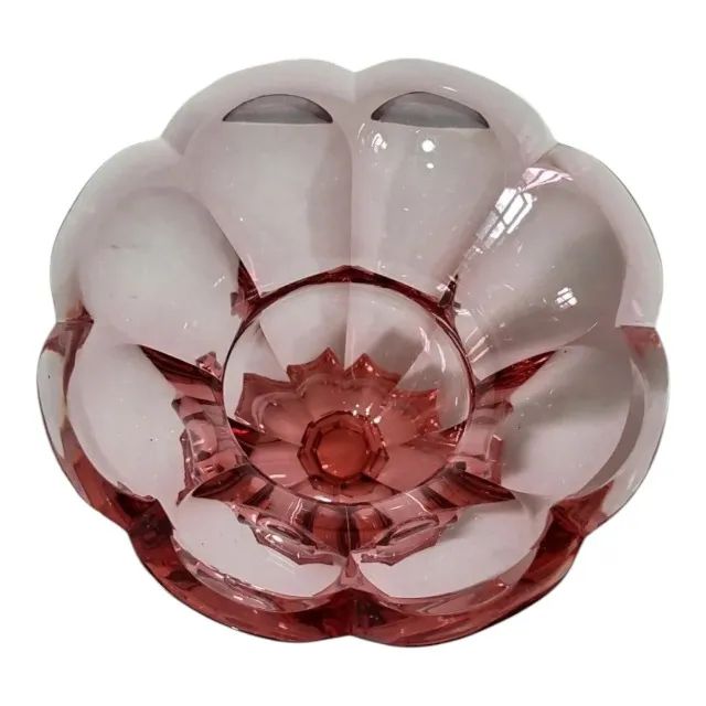 Floreira Vaso Rosa Cristal Borda Lapidada Robusta  - Foto 2