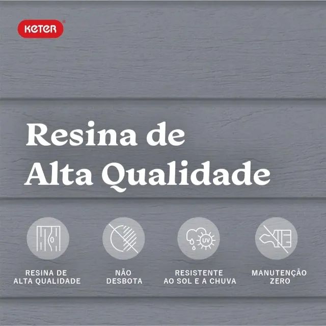 Depósito Multiuso Área Externa Jardim Manor Keter Durabilidade e Resistente - Foto 5