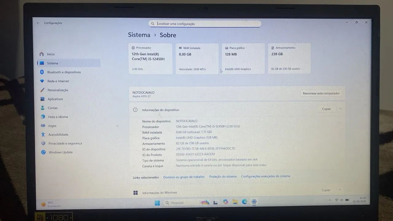 Vendo/troco Notebook Acer Aspire A515-57 - Foto 4