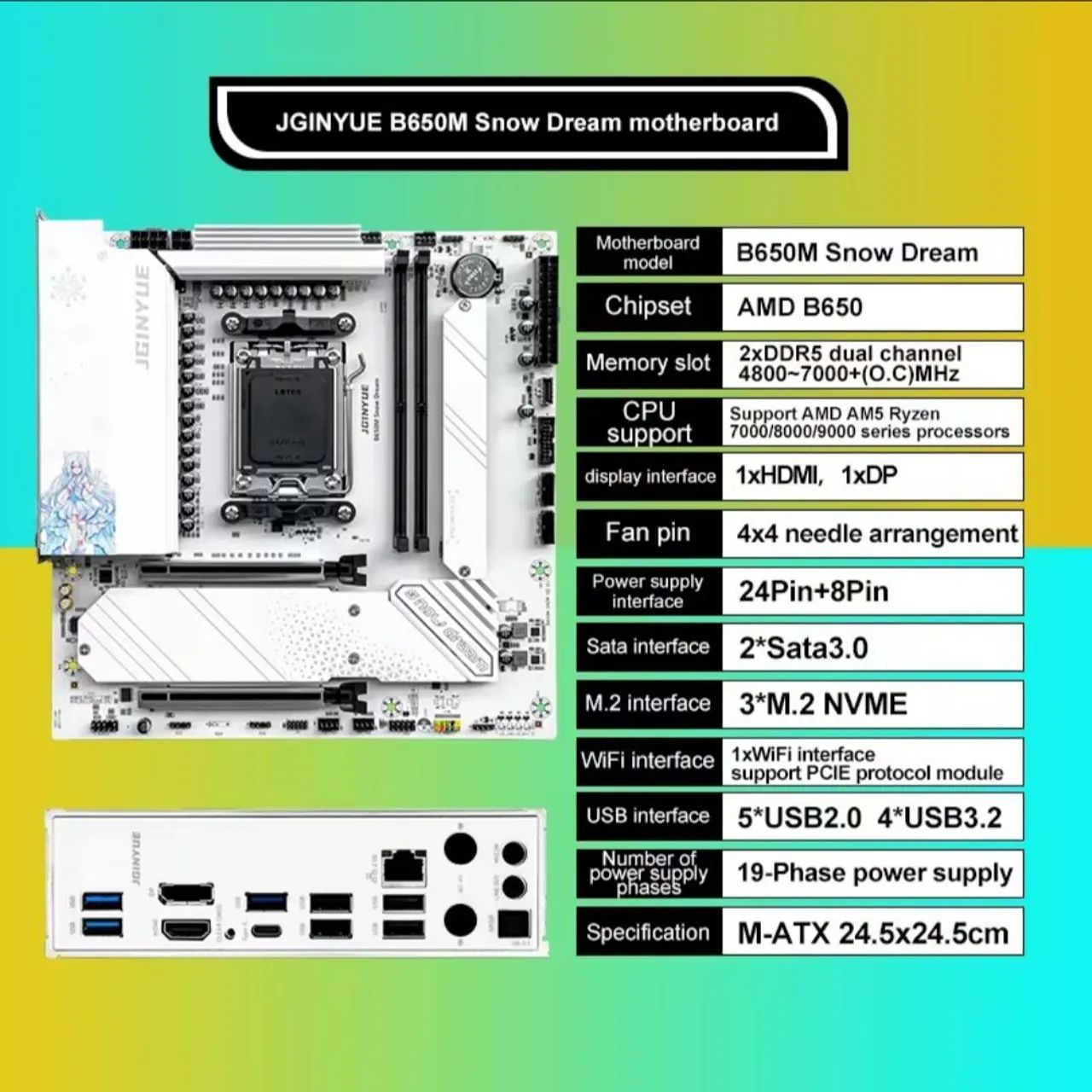 Placa Mãe JGINYUE Snow Dream - Foto 4