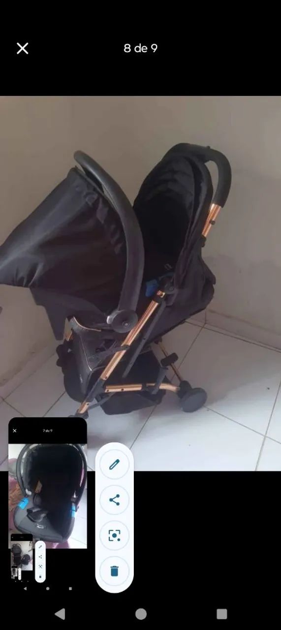 Vendo carrinho de bebê e bebê conforto em ótimo estado  - Foto 3