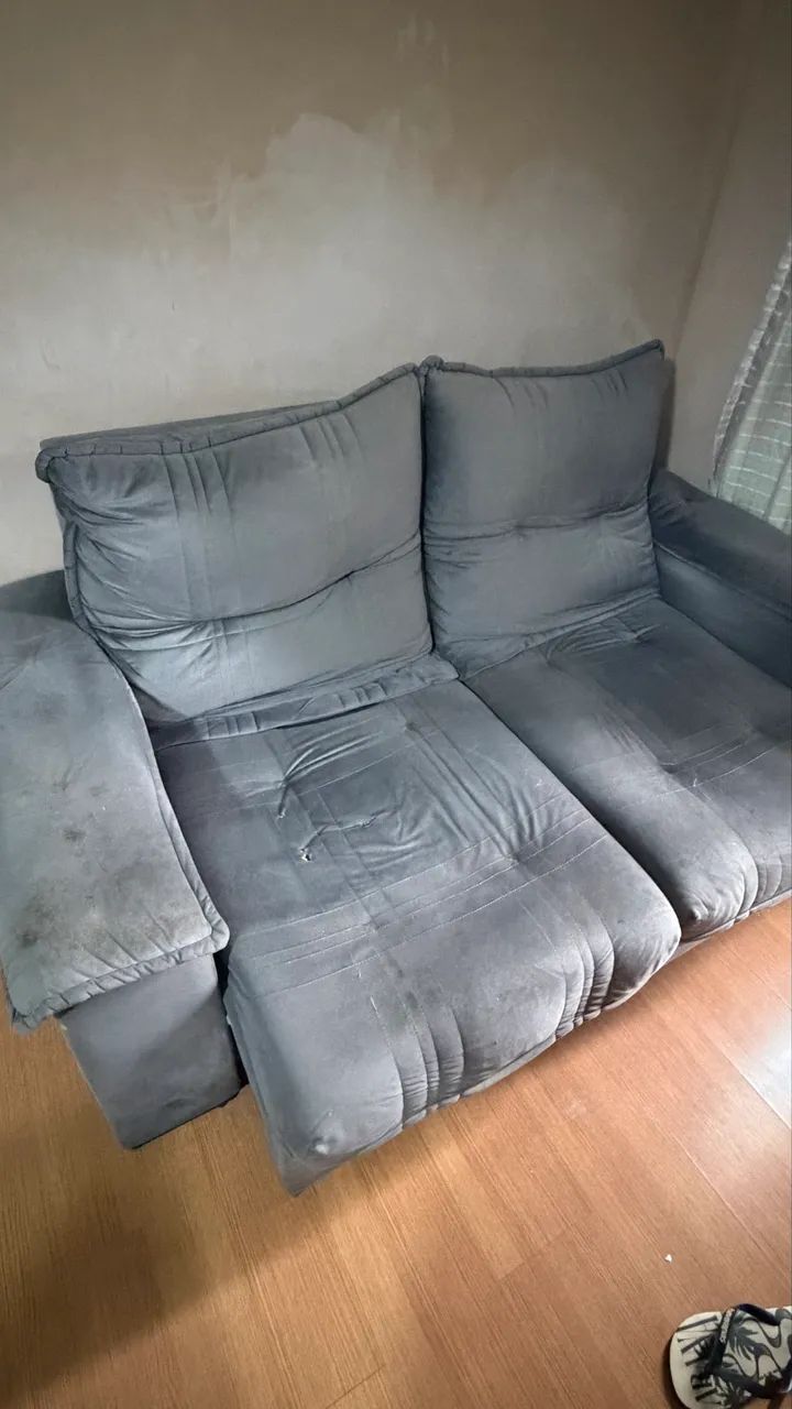 SOFÁ CINZA RETRÁTIL  - Foto 2