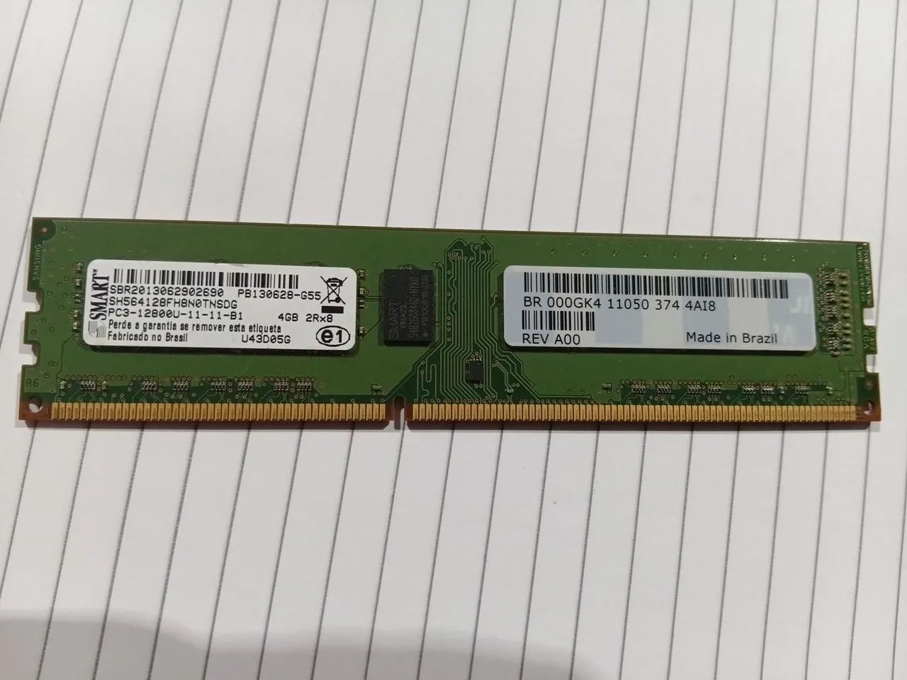 Memória ram 2x4 ddr3 