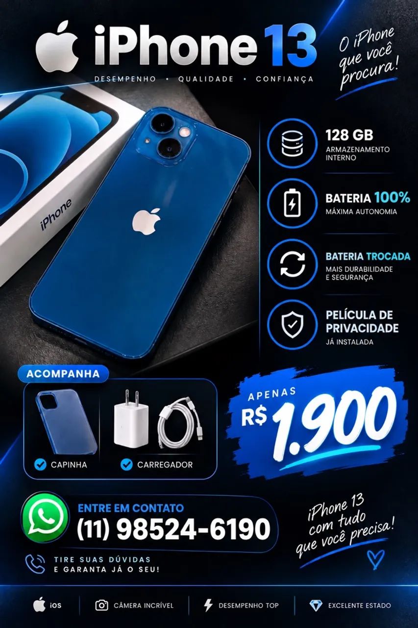 iPhone 13 128GB - Sem detalhes 