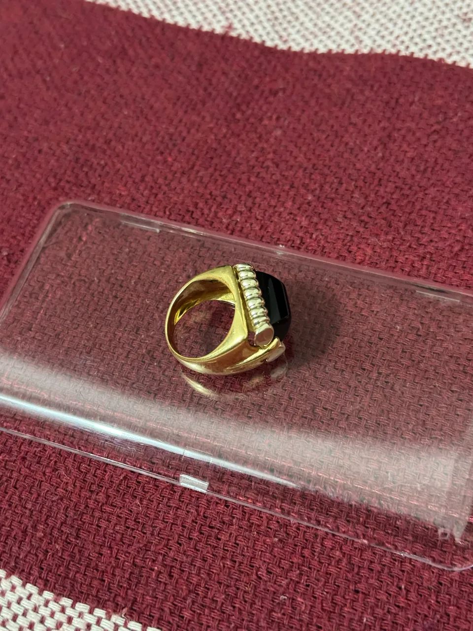 Anel ouro 18k 750 maciço  - Foto 2