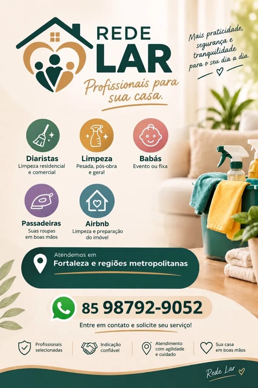 Diaristas e Faxineiras para Casas, Apartamentos e Empresas