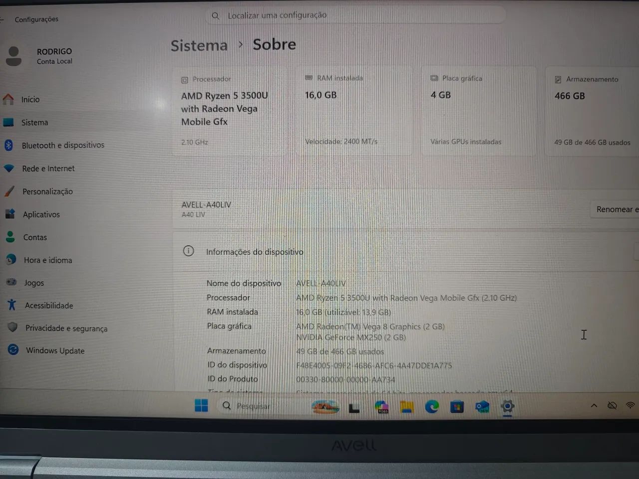 Notebook Avell A40 Liv  - Foto 2