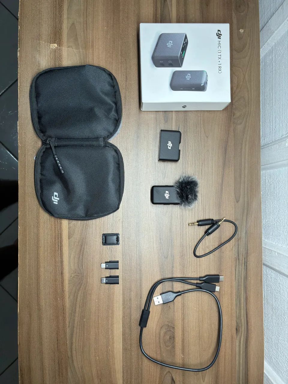 Microfone Dji Mic Omnidirecional 1tx + 1rx Sem Fio