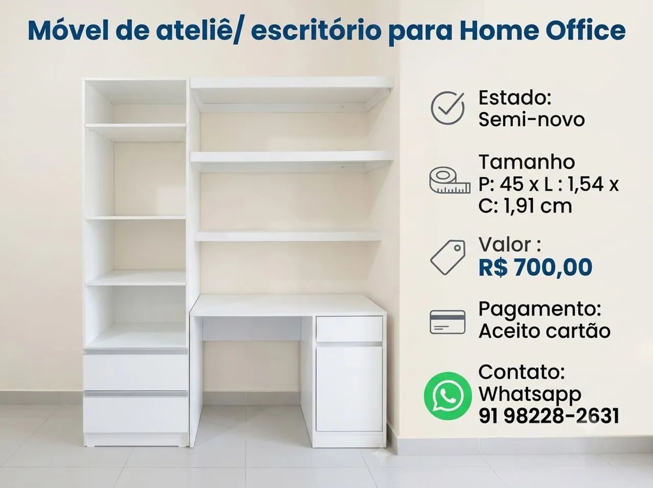 Armário com escrivaninha 