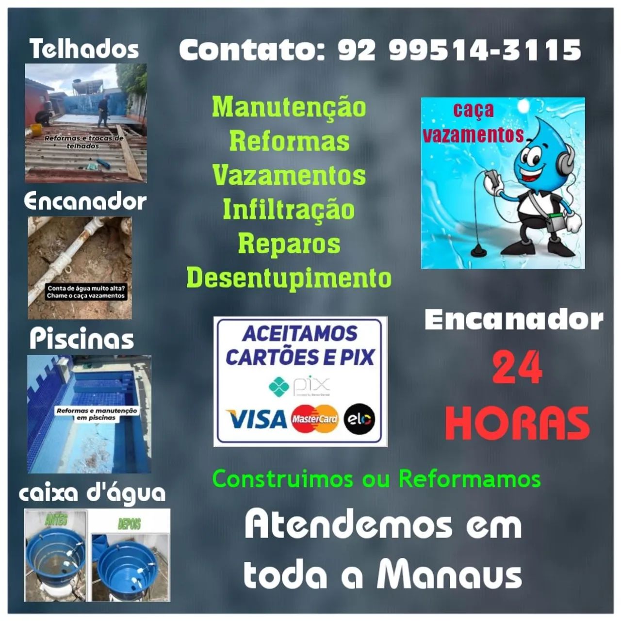 Encanador Profissional, Multi Serviços 24 horas 