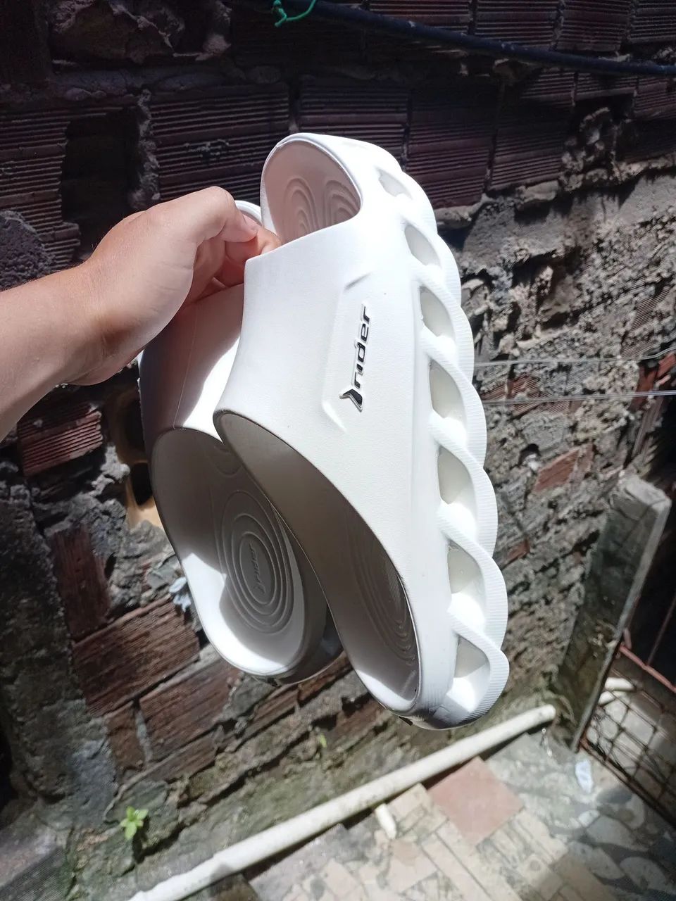 Chinelo Slide Rider Branco N°42 - Foto 2