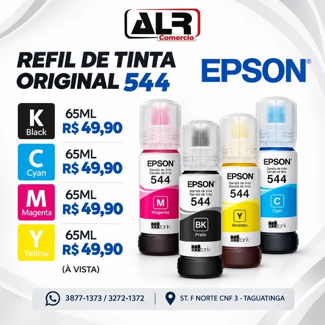 REFIL DE TINTA EPSON T544 ORIGINAL (JOGO)