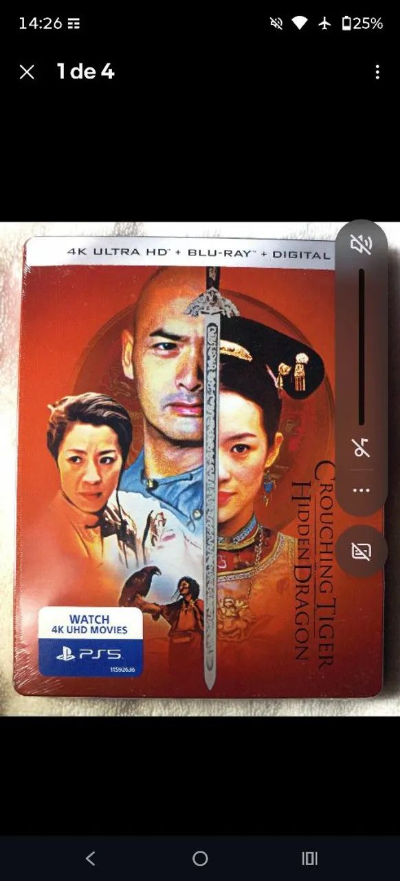 Blu ray 4k Tigre e o dragão Steelbook lacrado