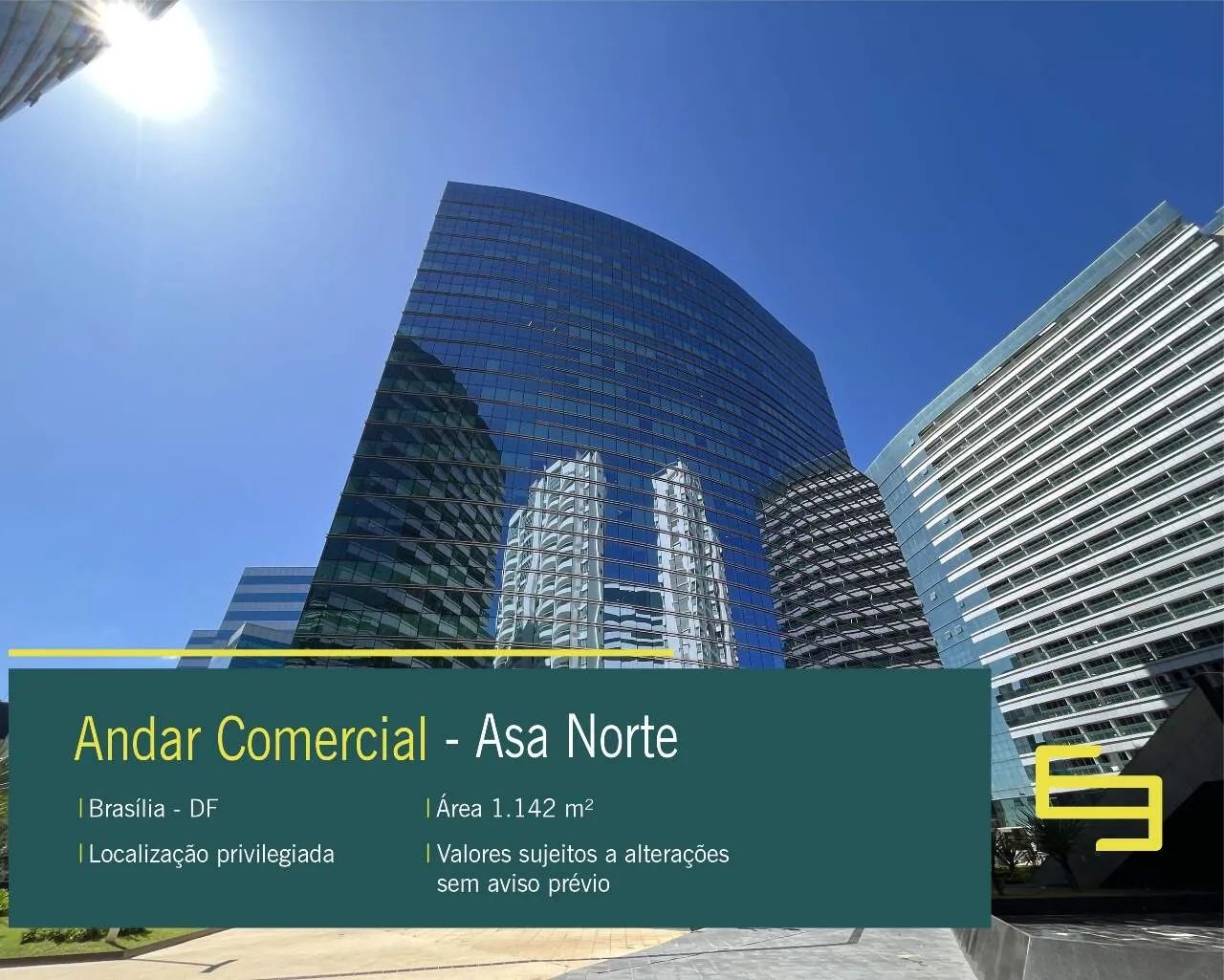 Andar corrido para aluguel, Asa Norte - Brasília/DF