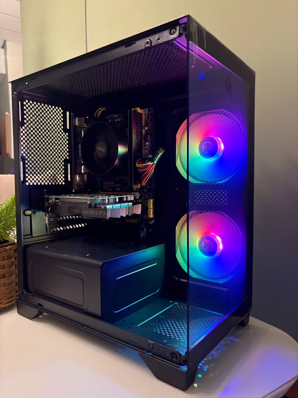 (NOVO) PC GAMER RYZEN 5 5600 16gb 1TB NVME RTX 3050 6gb