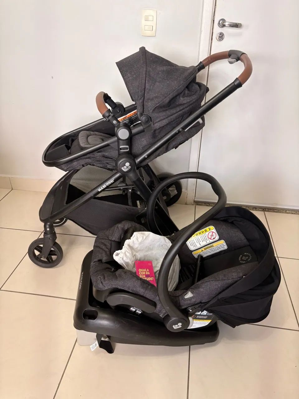 Carrinho de Bebê + Bebê conforto  - Foto 2