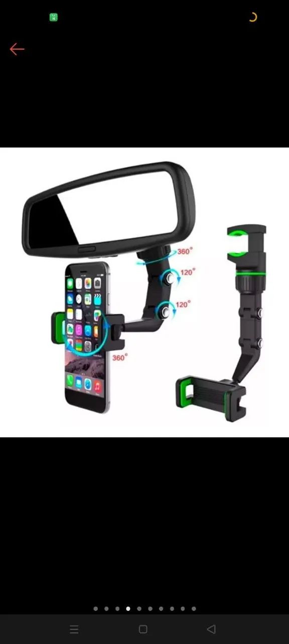 Suporte celular retrovisor interno carro