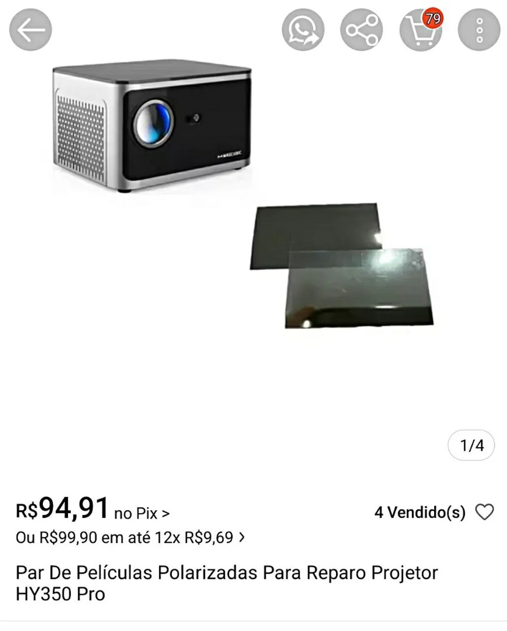 PROJETOR HY350- Lente selada - Foto 5