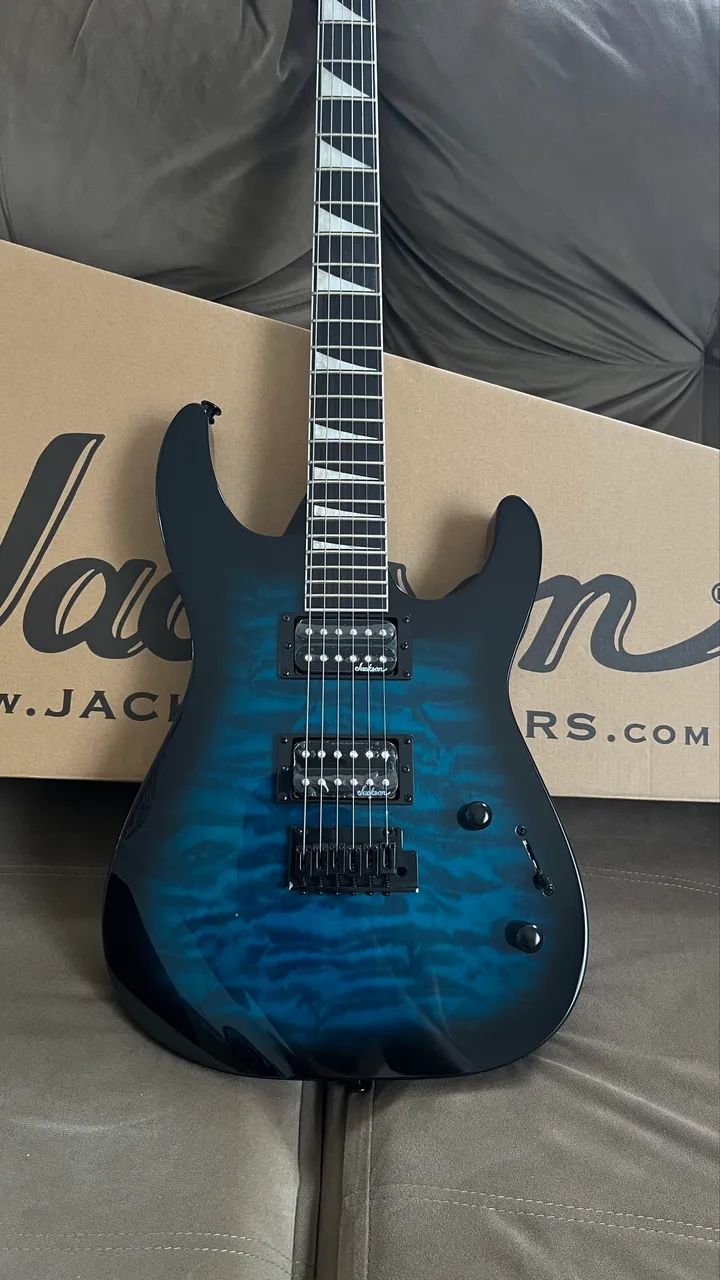 Nova! Jackson Dinky Transparent Blue raio composto!