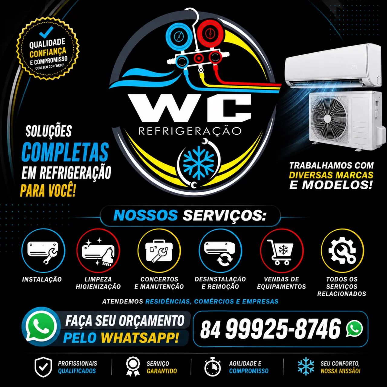 Instalação e manutenção de ar-condicionado em Natal 