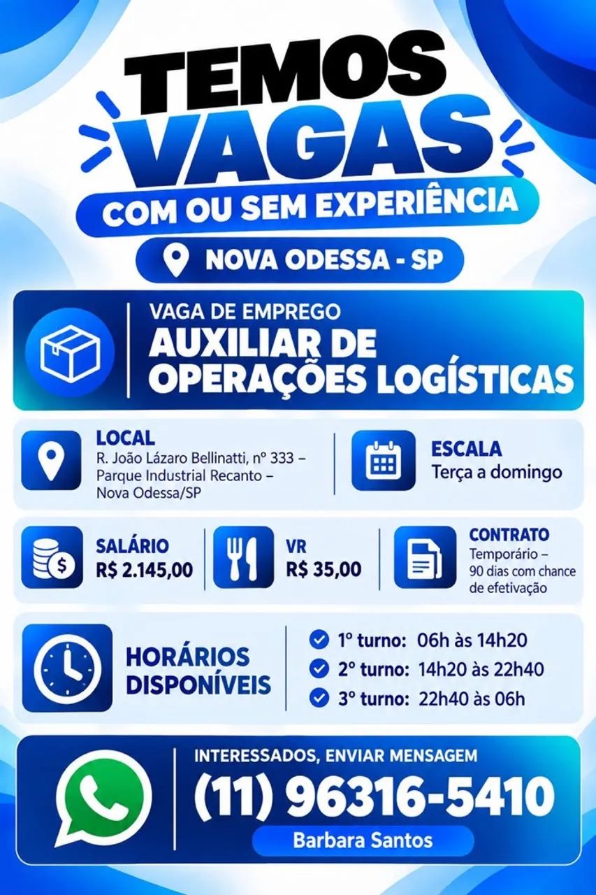 AUXILIAR DE OPERAÇÕES LOGÍSTICAS 