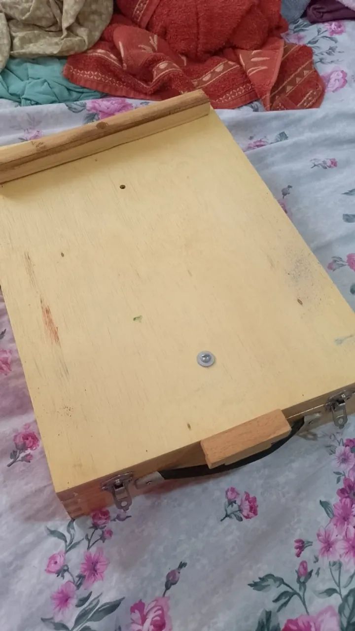 Cavalete de pintura formato caixa com brindes - Foto 2