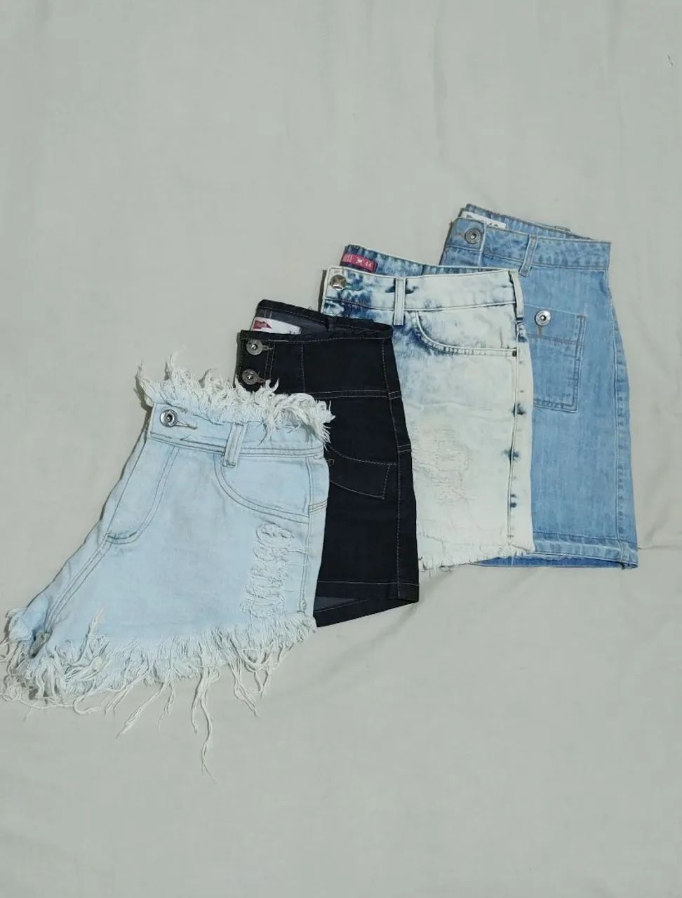 Lote/kit de shorts e saia jeans
