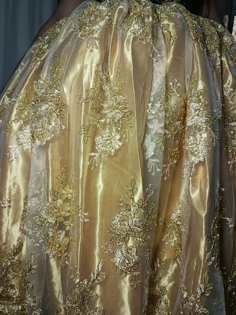 Saia Dourada para Pombagira, Roupa de Umbanda, Candomblé - Foto 3
