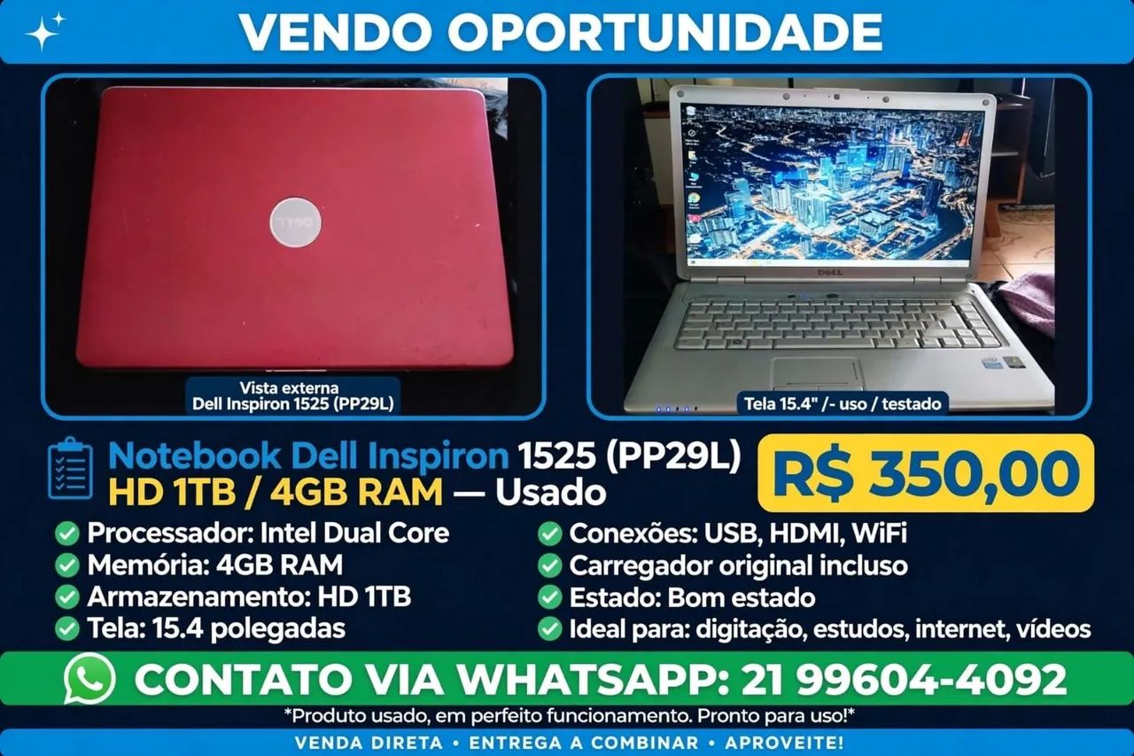 Vendo Notebook Dell 