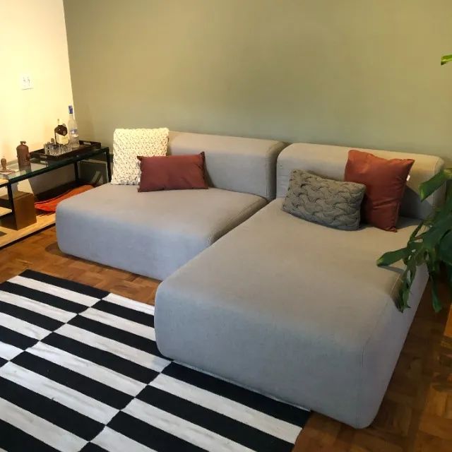 Sofá bipartido chaise estudio bola + tok stok - Foto 2