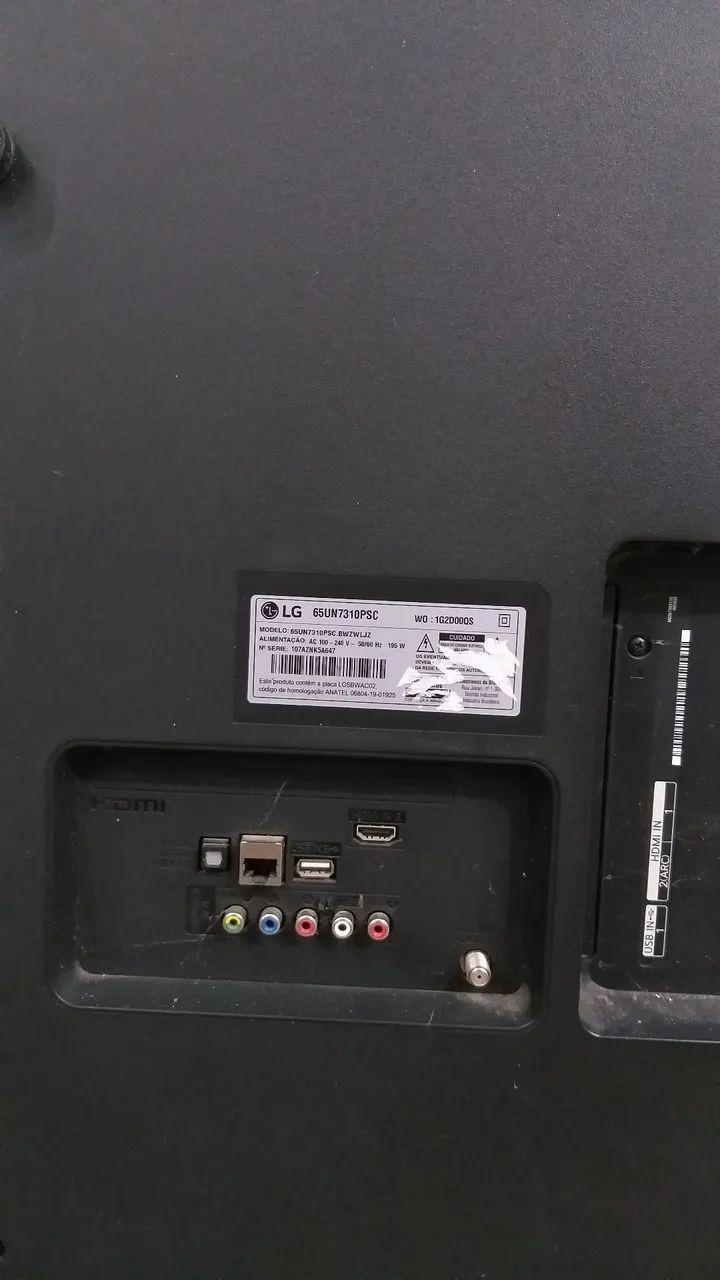 TV De 65 Polegadas - Marca LG (Com Defeito, Display Queimado)<br> - Foto 3