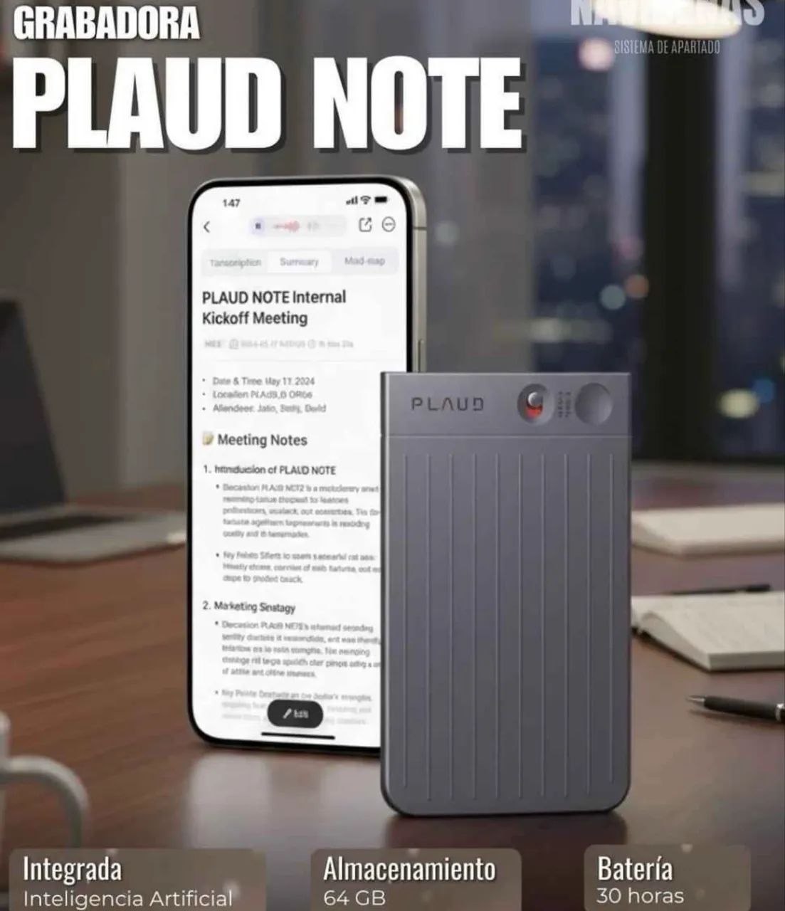 Plaud Note, Novo, Lacrado Com Garantia  - Foto 4