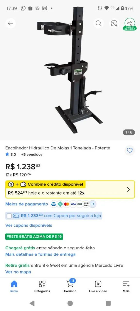 Encolhedor hidráulico de molas 1 tonelada - Foto 4