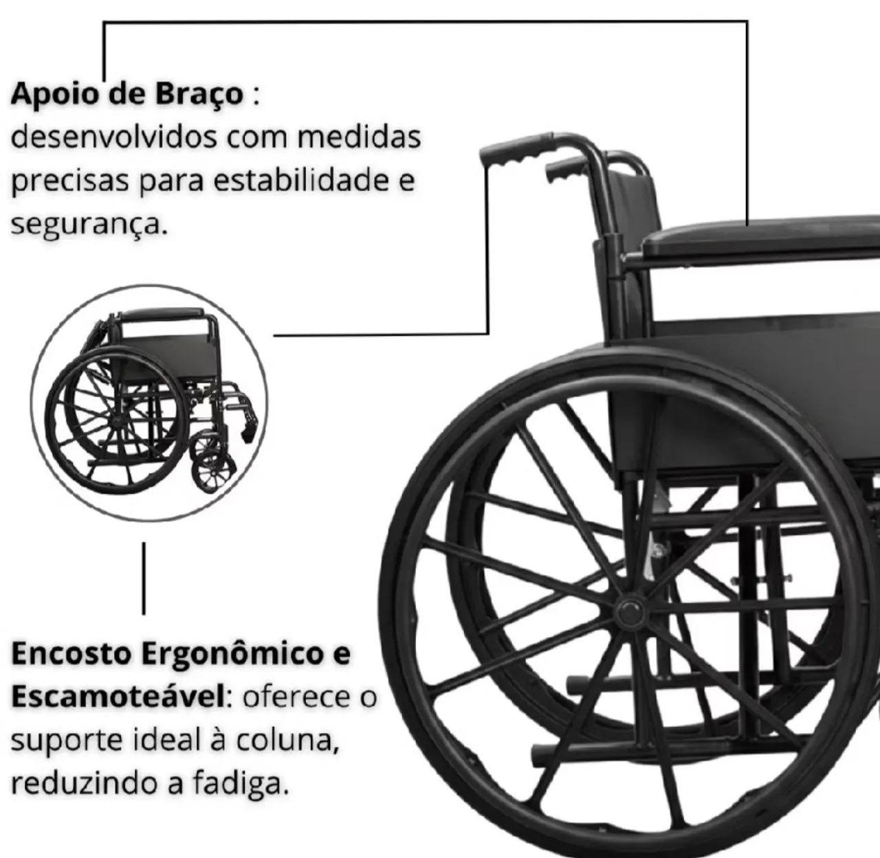 Cadeira de Rodas S90  - Foto 4